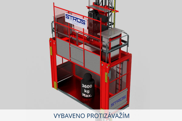 Stavební výtah NOV 3642 UP F9 W